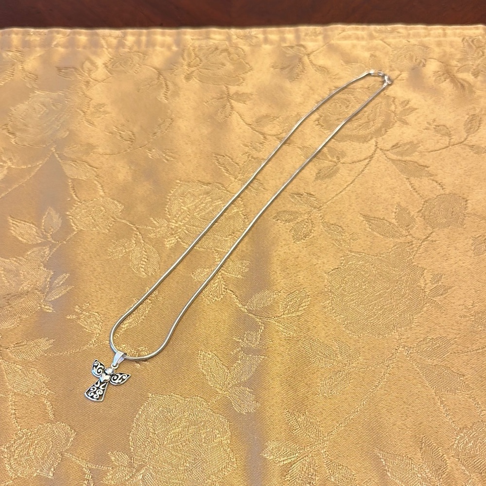 Elegant Sterling Silver Angel Pendant and Sterling Necklace/chain 16"